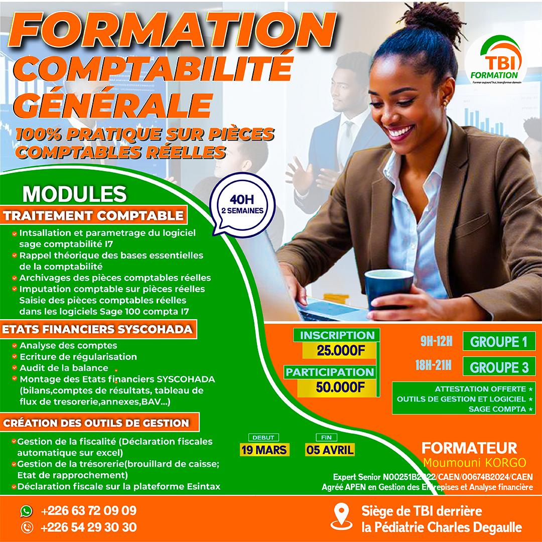 FORMATION PRATIQUE SUR LA COMPTABILITE GENERALE