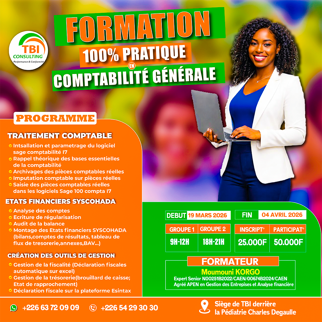 FORMATION PRATIQUE SUR LA COMPTABILITE GENERALE