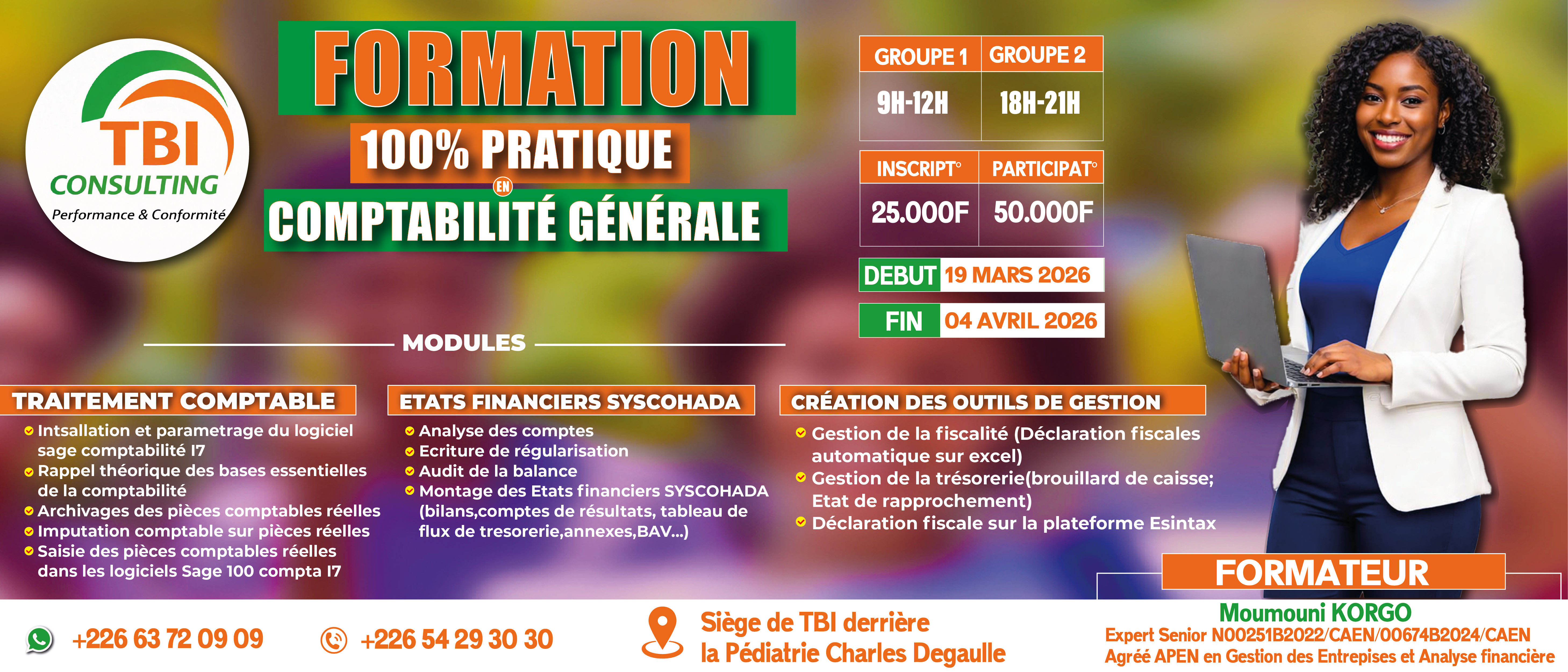 FORMATION PRATIQUE SUR LA COMPTABILITE GENERALE
